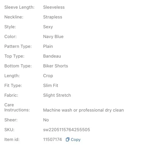 Tube and shorts set - Picture 2 of 3